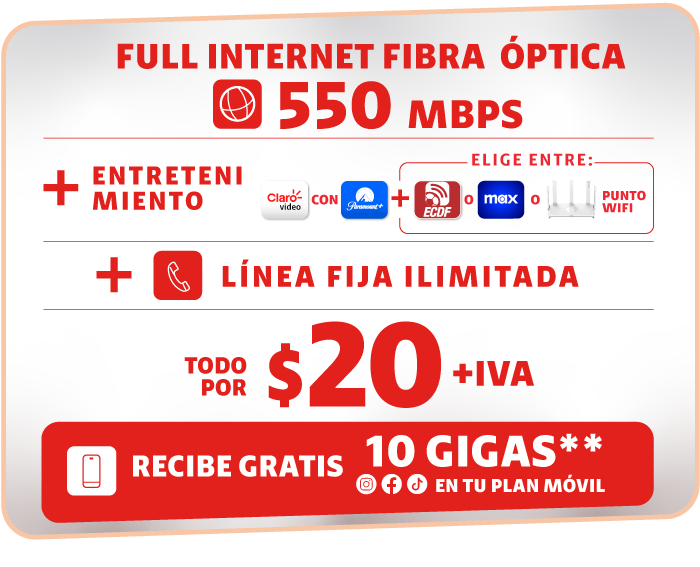 Plan Full Internet de 550 Mbps - dlp