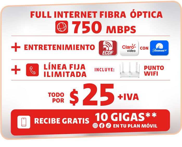Plan Full Internet de 750 Mbps - dlp
