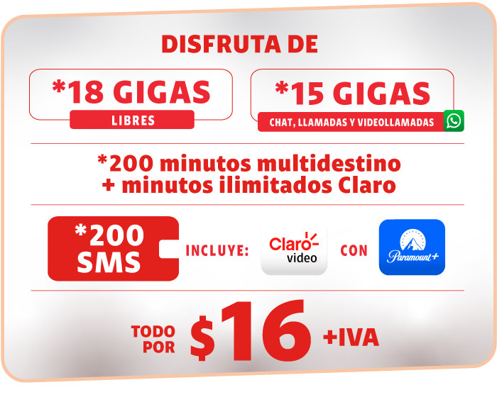 Plan Móvil Básico Max plus 16